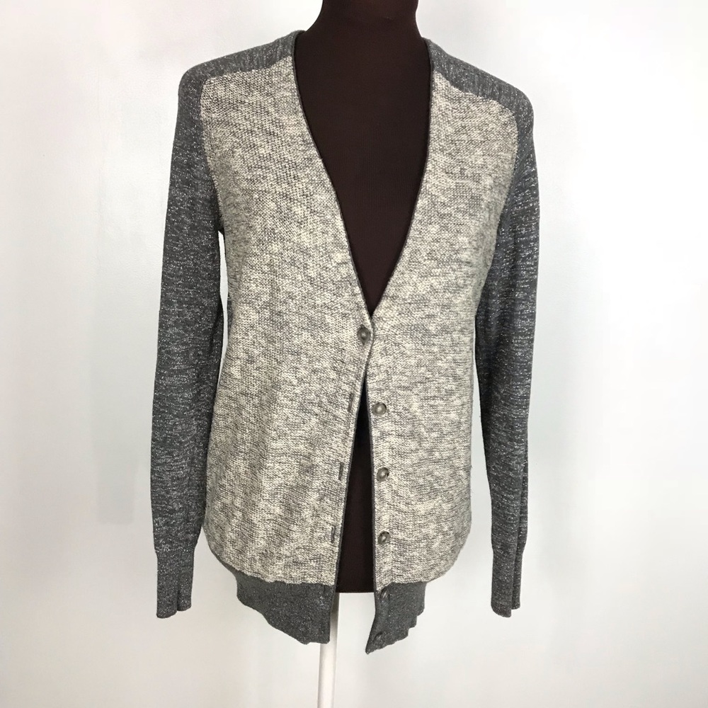 LOFT Cardigan Button Up Size S Grey 175 - Picture 1 of 6